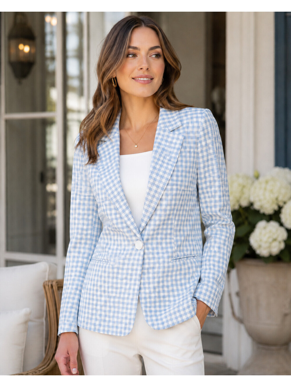 Tailored by Susan Graver Regular Printed Ponte Blazer Size L